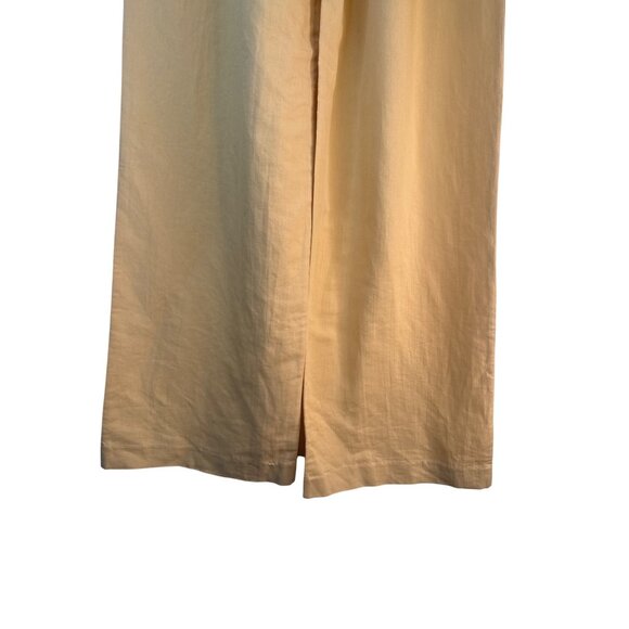 2/$30 ZARA XS Yellow High Rise Wide-Leg Linen & Cotton Blend Pants - Picture 10 of 16